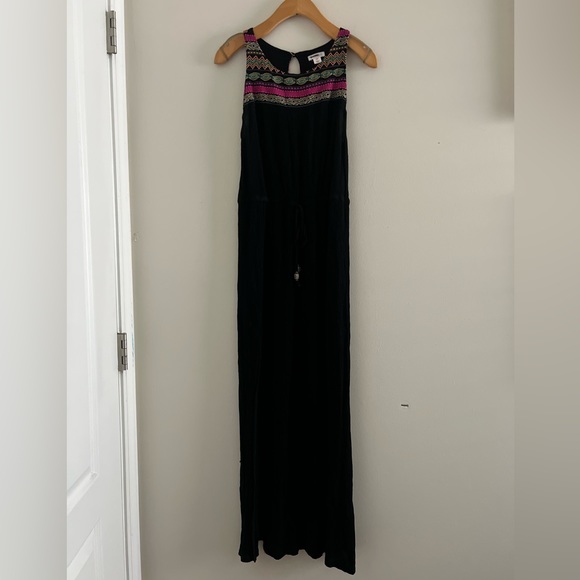 Xhilaration Black Boho Maxi Dress/Cover Up Sz S - Picture 3 of 4